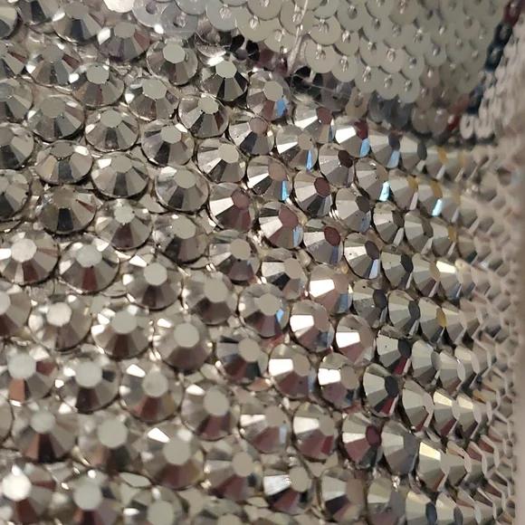 Rhinestone sequins Silver color baseball cap Standard in Very good condition - Picture 6 of 13